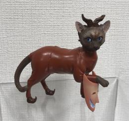 ナイトメアービフォアクリスマス　ロック　キャットスタチュー